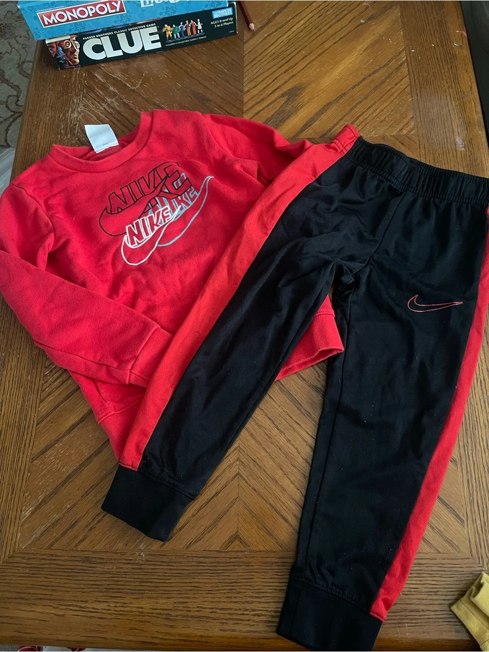Nike Kids Red and Black Athletic Joggers